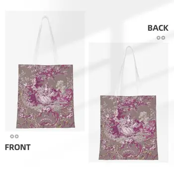 Женская сумка для покупок из вторсырья, холщовая сумка-тоут, прочные винтажные французские продуктовые сумки для покупок 1