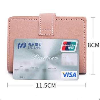 Женские 26 Карточек, Тонкий Держатель для кредитных карт из искусственной кожи, карманный чехол, кошелек 1