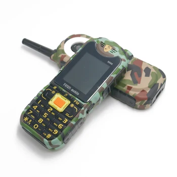 Камуфляжный мобильный телефон GSM 2G с антенной, Большая кнопка, блок питания, фонарик, Bluetooth, 4 SIM-карты, Русская клавиатура, мобильные телефоны для пожилых людей 1
