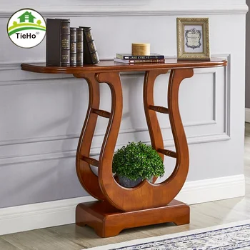 Консольный стол для прихожей из массива дерева в скандинавском стиле, приставной столик в стиле ретро в гостиной, шкаф для хранения из старинного орехового дерева, мебель для дома 1