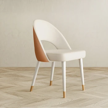 Легкий роскошный обеденный стул со спинкой в современном минималистичном стиле для дома, Белая мебель в скандинавском стиле, Muebles 1