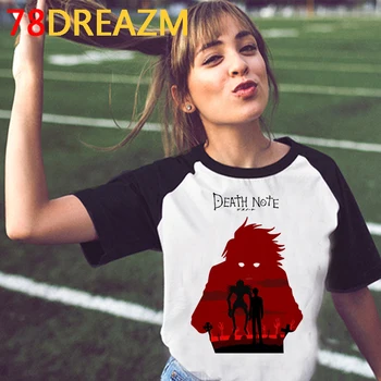 Летний топ Death Note, женский принт kawaii, винтажная эстетичная уличная одежда, футболка, одежда ulzzang 1