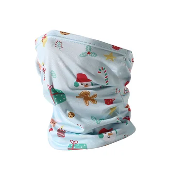 Летняя детская одежда из ледяного шелка для занятий спортом на открытом воздухе, верховой езды, Солнцезащитная пылезащитная маска, волшебный шарф, бандана для ушей, Рождественские головные уборы 1