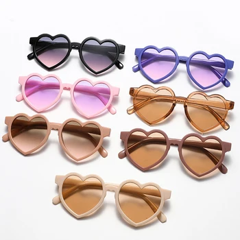 Модные креативные солнцезащитные очки в форме конфетного сердечка, детские Модные очки для вечеринок, Солнцезащитные очки для улицы 1