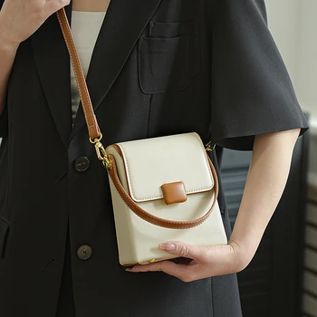 Модные маленькие сумки через плечо для женщин, сумка для мобильного телефона, кожаная сумка через плечо, простой женский кошелек, сумки-мессенджеры, женский дизайнер 1