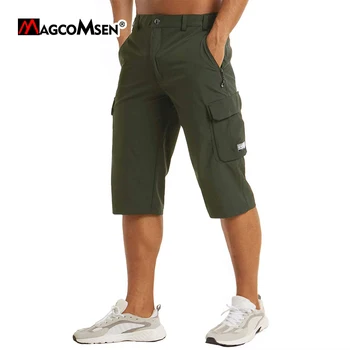 Мужские быстросохнущие короткие брюки MAGCOMSEN, летние шорты для пеших прогулок и рыбалки, шорты-карго с множеством карманов 1