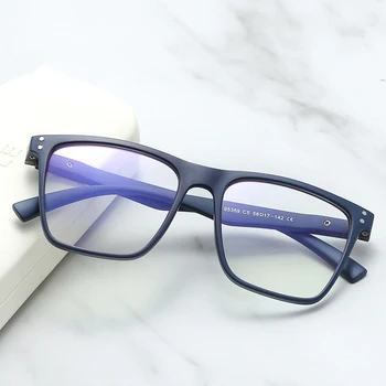 Мужские очки для чтения с анти-синим светом, Винтажные Черные Квадратные очки по рецепту, Мужские очки TR90, оправа для очков большого размера + 1,5 1