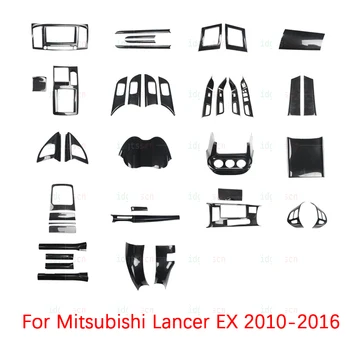 Наклейка из углеродного волокна в салоне автомобиля для Mitsubishi Lancer EX, Наклейка с аксессуарами, крышка панели переключения передач, внутренняя отделка 1