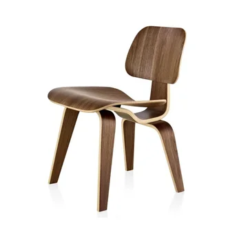 Обеденный стул из литой фанеры с деревянной основой для кухни, столовой, спальни, гостиной, современная мебель середины века, обеденный приставной стул 1
