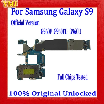 Оригинальная Материнская Плата Разблокировки Samsung Galaxy S9 Plus G965U G965F G965FD G960F G960FD G960U Logic Board 64 ГБ Полностью Протестированы Чипы 1