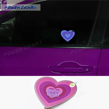 Светящиеся панели Pink Heart JDM С регулируемой яркостью Окна автомобиля Наклейки на Лобовое стекло Двери На Заказ Светодиодная Световая панель для модифицированного автомобиля 1