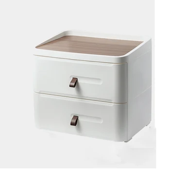 Скандинавский пластиковый прикроватный столик для шкафа для хранения мебели в спальне, креативный свет, роскошная индивидуальность, шкафчик для отдыха в гостиной 1