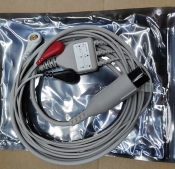 Совместим с кабелем ЭКГ монитора Koman/Mindray 6-контактный, 3 вывода/5 выводов MEC-1000 1