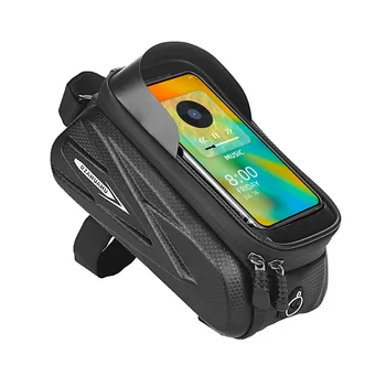 Сумка для велосипеда MTB, Передняя труба рамы 2 л, велосипедная сумка, водонепроницаемый футляр для мобильного телефона, 7-дюймовый сенсорный экран, аксессуары для сумки 1