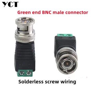 10ШТ BNC женский зеленый адаптер BNC без пайки адаптер Q9 терминал видеосигнала проводной разъем BNC YCT 2