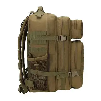 50-литровый военно-тактический рюкзак на открытом воздухе, нейлоновый Спортивный кемпинг, пешие прогулки, Рыбалка, Охота, скалолазание, рюкзак Molle, сумка с держателем для бутылки 2