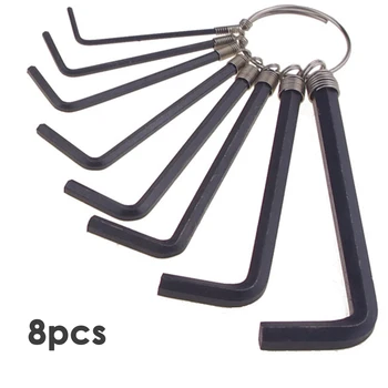 8 шт. мини-шестигранных ключей, шестигранный ключ Cr-V, дизайн подвесного кольца, Ручные инструменты для ремонта, инструменты для механической мастерской 2