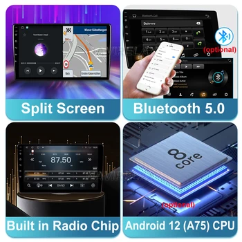 Android 12 Auto Для Dodge Journey Fiat Leap Freemont 2011-2020 Автомобильный радиоприемник, мультимедийный плеер, навигация, QLED-экран Carplay, Wi-Fi 2