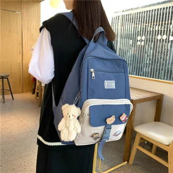 KUZAI Новый женский рюкзак с водонепроницаемой пряжкой, модный повседневный милый школьный рюкзак Для девочек-подростков, сумка для студентов колледжа, рюкзак на плечо 2