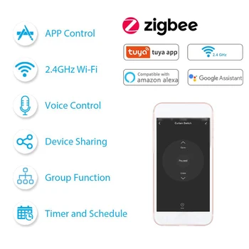 QS-Zigbee-CP03 Tu-ya ZigBee Интеллектуальный модуль смены штор, модуль модификации штор, функция синхронизации совместного использования мобильных устройств. 2