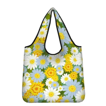 TOADDMOS, красивая уличная сумка для покупок с рисунком подсолнуха, милая складная повседневная сумка для девочек, маленькая износостойкая сумка-мессенджер 2