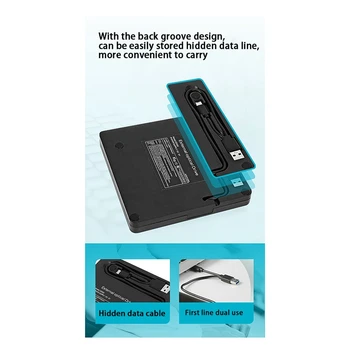 USB Портативный DVD-привод USB3.0 + Type-C Тонкий внешний DVD/CD/VCD оптический привод для настольных ноутбуков 2