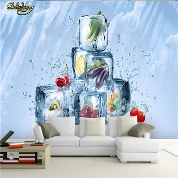 beibehang фотообои на заказ, настенные фрески, наклейки на стены, летний лед, фрукты и овощи, настенный телевизор в гостиной, декор для спальни 2