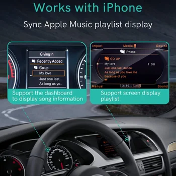 Автомобильный адаптер Bluetooth 5.0 aptX-HD AUX для музыкального интерфейса Audi MMI AMI Симфонический концерт для Mercedes Media для VW Разъем MDI 2
