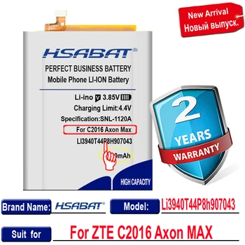 Аккумулятор HSABAT 4800mAh Li3940T44P8h907043 для ZTE Axon Max C2016, Аккумуляторы Axon Max C2016 с двумя SIM-картами 2