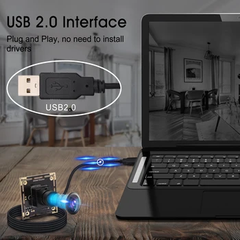 Веб-камера USB с глобальным затвором Высокоскоростная 60 кадров в секунду 720P UVC Plug Play Модуль USB-камеры без водителя 2