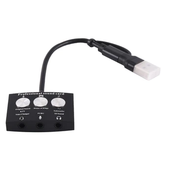 Внешняя звуковая карта USB Type-C Live Game K Song USB To Audio 3,5 Мм Аксессуары Для Микрофона Аудио Адаптер Звуковая Карта 2