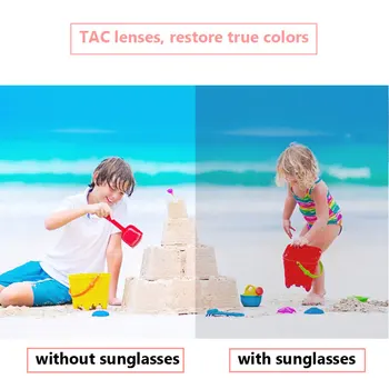 Детские солнцезащитные очки с поляризацией Для мальчиков и девочек, солнцезащитные очки с мультяшным рисунком, детские очки TAC, силиконовые гибкие защитные оправы, оттенки UV400 2