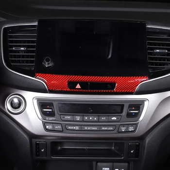 Для Honda Pilot 2015-2022 из мягкого углеродного волокна, рамка выключателя сигнальной лампы, накладка, наклейки, автомобильные аксессуары для интерьера 2