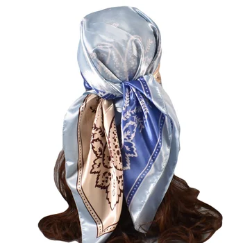 Европейский и американский весенний новый шарф из мелкого искусственного шелка кешью 90 цветов с жестяным принтом. 2