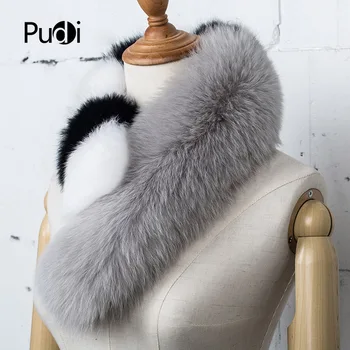 Женский модный меховой шарф Pudi SF733 из натурального меха лисы, цвет сращивания Можно выбрать во многих цветах Зимний шарф 2