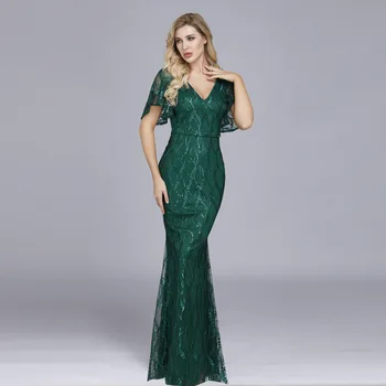 Женское летнее Модное брендовое вечернее платье 2023 года, подтяжки из спандекса с блестками, Эластичная вышивка, длинная юбка с высокой талией в виде рыбьего хвоста 2