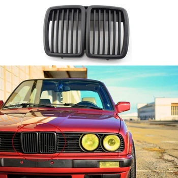 Замена решетки радиатора для BMW E30 3-series M3 Решетка переднего капота бампера матовая черная 1982-1994 2