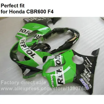 Комплект мотоциклетных обтекателей для Honda CBR600 F4 1999 2000 зеленые черные обтекатели CBR 600 F4 99 00 DF39 2