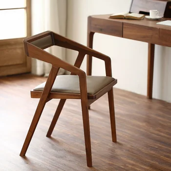 Креативный минималистичный деревянный стул Nordic Lounge Офисный макияж Современные стулья для столовой Современная кухонная мебель Mueblesa для взрослых 2