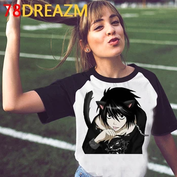 Летний топ Death Note, женский принт kawaii, винтажная эстетичная уличная одежда, футболка, одежда ulzzang 2
