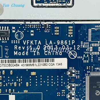 Материнская плата VFKTA LA-9861P K000151750 для ноутбука Toshiba satellite S40-A с графическим процессором SR0N9 I3-3217U GT740M DDR3 SRJ8E 2