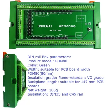 Модуль адаптера винтовой клеммной колодки для крепления на DIN-рейку для Arduino MEGA2560 R3 Atmega2560 Dev Baord 2