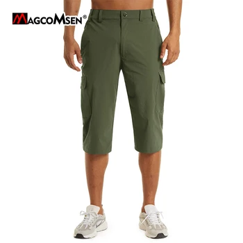 Мужские быстросохнущие короткие брюки MAGCOMSEN, летние шорты для пеших прогулок и рыбалки, шорты-карго с множеством карманов 2