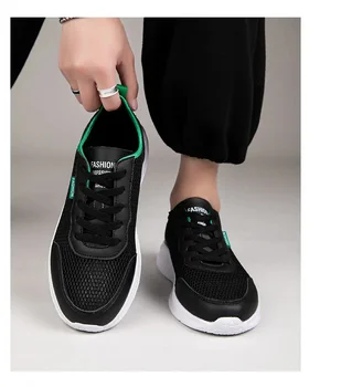 Мужские кроссовки для бега, нескользящая легкая обувь для ходьбы, уличная дышащая удобная спортивная обувь из сетки 2