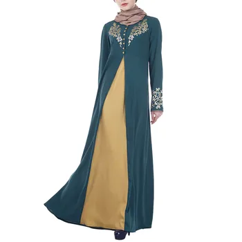 Мусульманское женское платье для Ид, Молитвенная одежда, платье для Рамадана, исламская одежда, Абая, Дубай, арабский халат, мусульманское женское платье 2