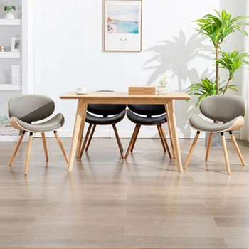 Мягкие Удобные обеденные стулья из скандинавского дерева с поддержкой спины Уникальное кресло для гостиной, Офисная мебель для салона красоты 2
