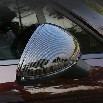 Накладка на боковое зеркало заднего вида из 2шт для Porsche Macan 2011-2021 Крышки боковых зеркал заднего вида из углеродного волокна 2