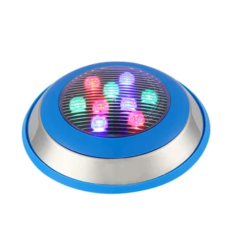 Настенный светодиодный Водонепроницаемый светильник для бассейна IP68 из нержавеющей стали с пультом дистанционного управления RGB, меняющий цвет, круглый 2