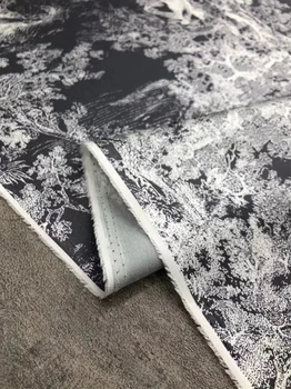 Новая усовершенствованная саржевая эластичная шелковая ткань с принтом серого зверя, темпераментная рубашка, ткань до половины юбки, 50x140 см 2