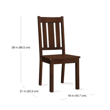 Обеденный стул Bankston, комплект из 2 предметов, прекрасная классика, твердость дерева, 18,00x21,00x38,00 дюймов 2